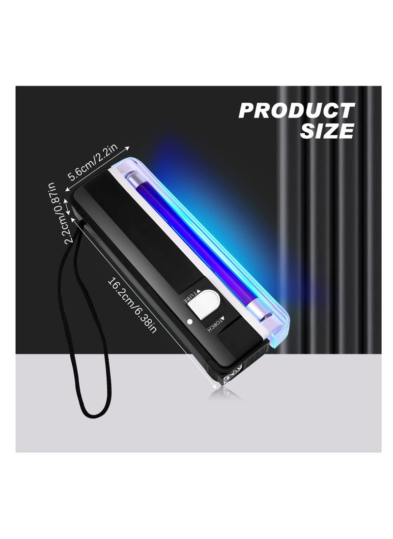 SYOSI - SYOSI, 2 Pcs UV Flashlight Black Light, Handheld Portable Blacklight LED UV Light Torch, Battery Operated Black Lights Counterfeit Bill Detector Light - Image 1