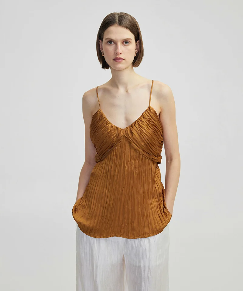 ابيكول Crinkle-Effect Top