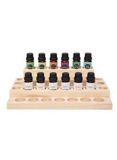 PhantomSky 30 Slots Wooden Aromatherapy Essential Oil Carrying Case, Natural Wood Essential Oil Organizer Storage Box Case Display Holds for Travel and Presentations Gift Box 