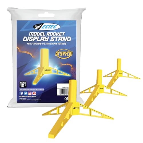 Estes 2291 Pack of 3 Model Rocket Display Stands FlyingRocketModel Standard Holders Rocket Model Kit Accessories for Ages 10 - Image 1