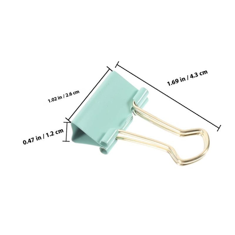 25mm Green Metal Long Tail Binder Clips 5pcs For Document Fixing And Paper Organizing - Image 3