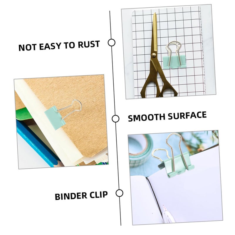 25mm Green Metal Long Tail Binder Clips 5pcs For Document Fixing And Paper Organizing - Image 4