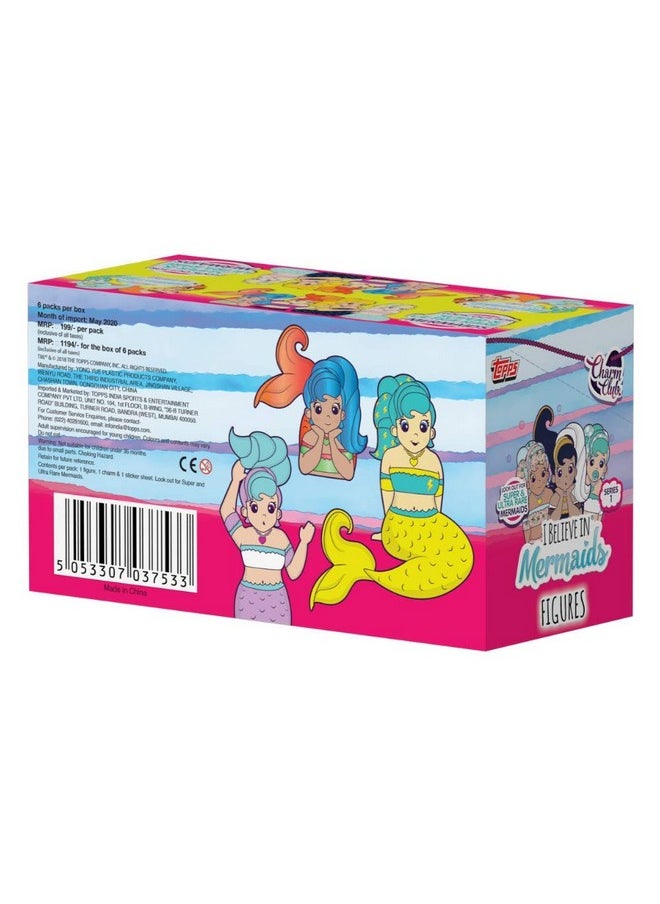 Topps Topps I Believe in Mermaids Mystery Figures with Stickers and a Metal Charm (Pack of 6)  - Image 1