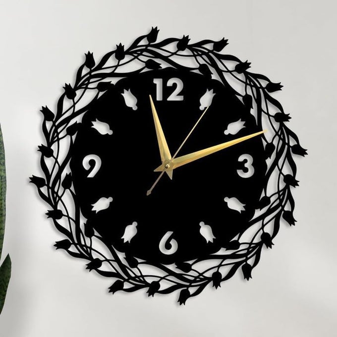 MATERIAL METAL WALL CLOCK BIG SIZE WALL CLOCK MODERN CLOCKS FOR LIVING ROOM STYLISH WALL CLOCKS FOR HOME ANTIQUE BIG SIZE MODERN WALL WATCH FOR HOME DECORBLACK40 CM DA67