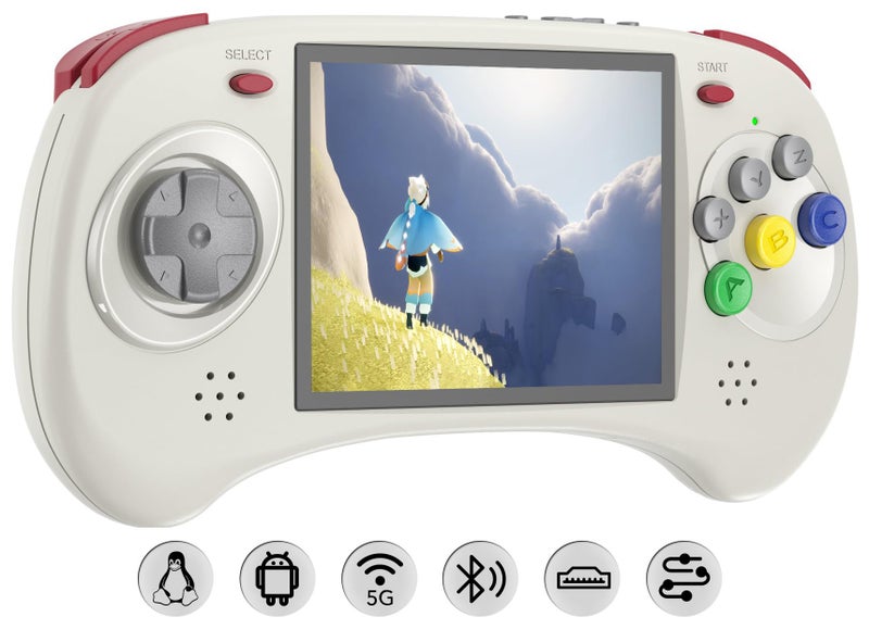Voacle RG ARC D Retro Handheld Game Console Dual OS Android 11 and Linux System with 128G SD Card 4541 Games Support 5G WiFi 42 Bluetooth Moonlight Streaming and TV Output Gray - Image 3