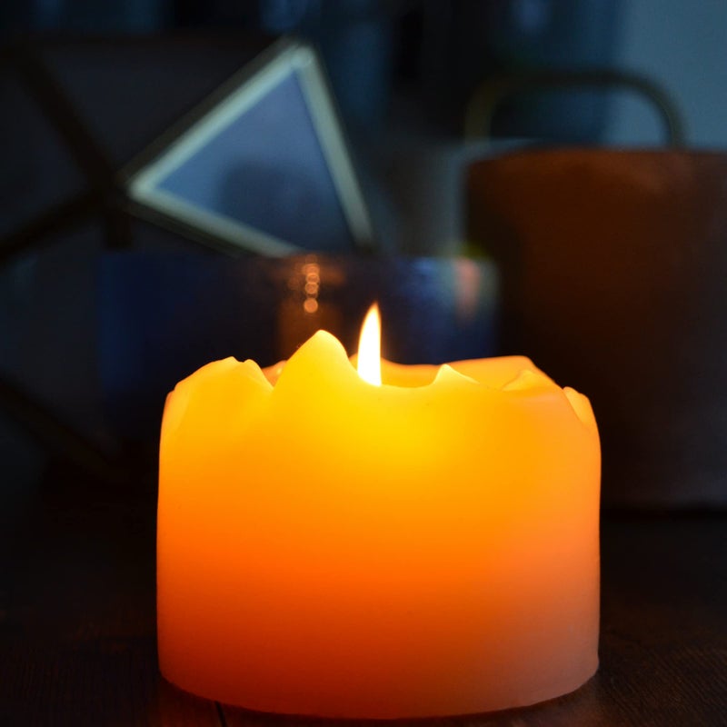 Bluecorn Beeswax Pillar Candle, 100% Pure Natural Bees Wax, 2x3 Candles, Clean Burning & Dripless, Long Lasting (25 Hr) Paraffin, Soy & Fragrance Free, Fall & Christmas Home Decor, American Made, 6 Ct - Image 2