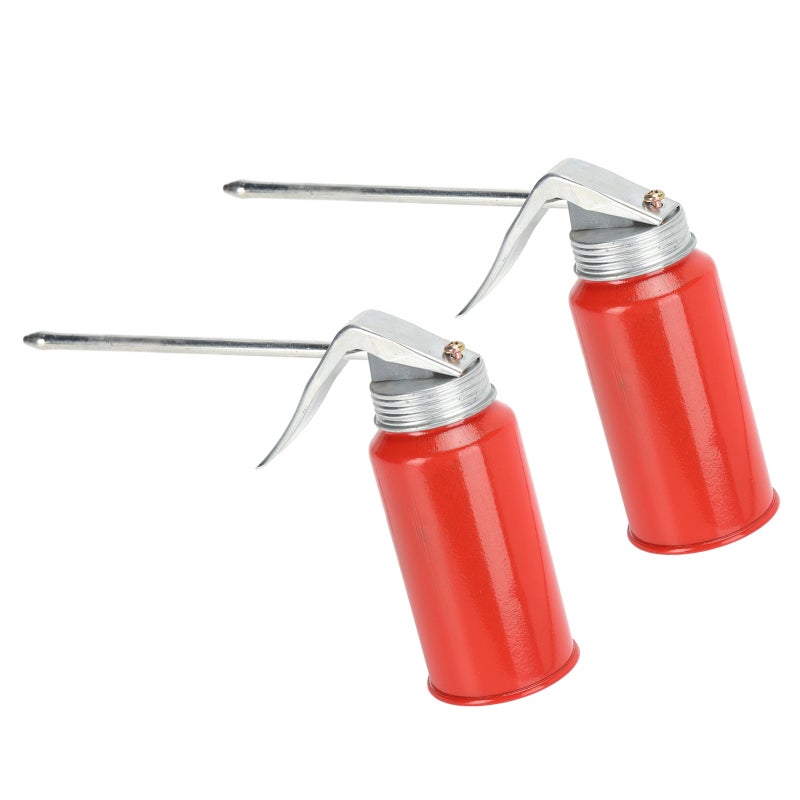 Cold Rolled Steel Oil Can 200ml Curved Handle - Smooth Spring Efficient Oiler for Bicycles Motorcycles Machinery Lubrication - Image 3