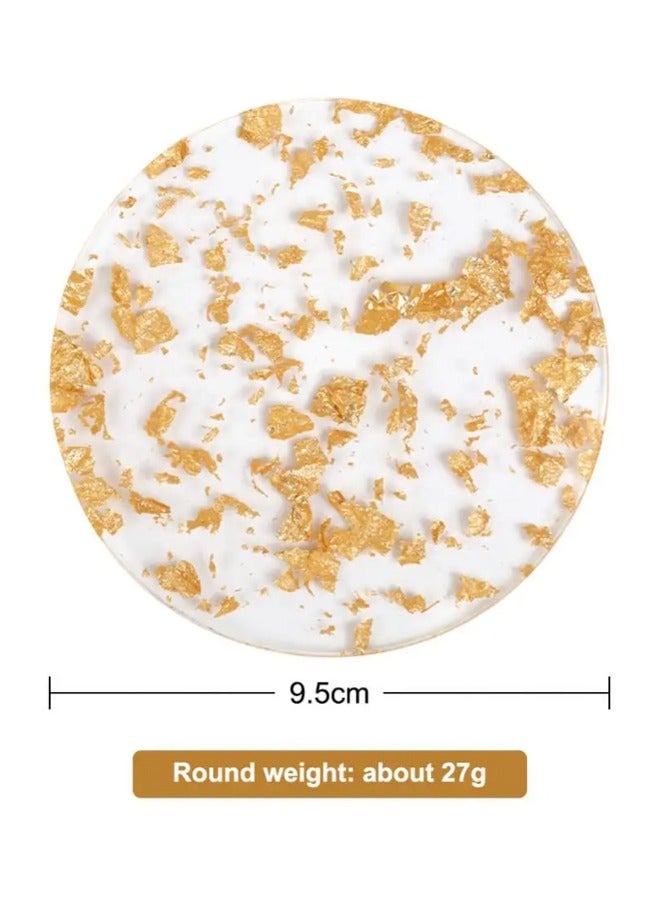 اتش واي مجموعة من 4 وقايات مشروبات أكريليك ، زخارف منضدية قابلة لإعادة الاستخدام للمنزل ، مطبخ ، غرفة طعام ، غرفة معيشة ، فناء ، طاولة قهوة (شفافة) - Image 3