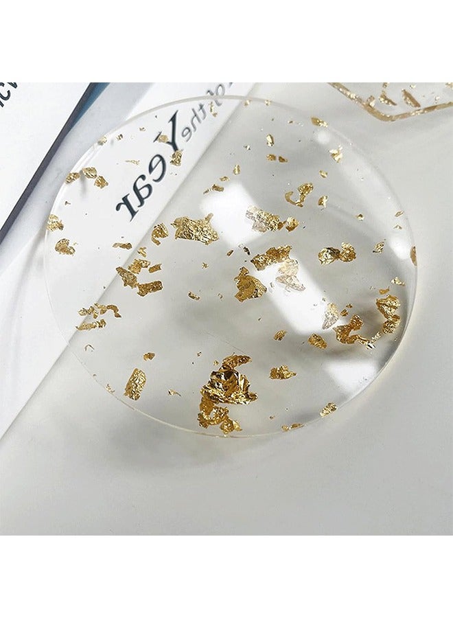 اتش واي مجموعة من 4 وقايات مشروبات أكريليك ، زخارف منضدية قابلة لإعادة الاستخدام للمنزل ، مطبخ ، غرفة طعام ، غرفة معيشة ، فناء ، طاولة قهوة (شفافة) - Image 5