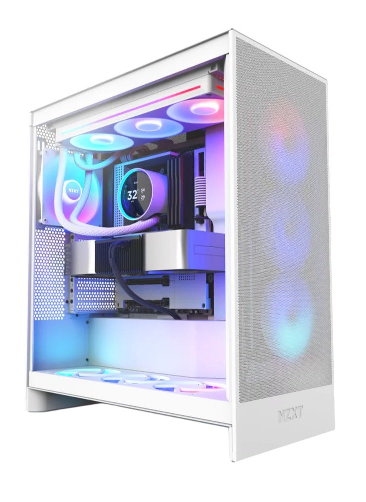NZXT Kraken Elite 360 RGB - AIO CPU Liquid Cooler - 360mm Radiator - F360 RGB Core Fan - Customizable 2.72" IPS LCD Turbine Pump - Intel® LGA 1700, 1200/115X, 1851 - AMD® AM5, AM4 - White  - Image 5