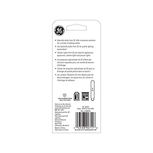 GE 44727 25-Watt Tubular Light T6.5 1CD Light Bulb - Image 3