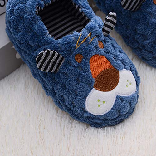 Csfry Baby Boys Plush Lion Slipper Navy US 11-12 - Image 5