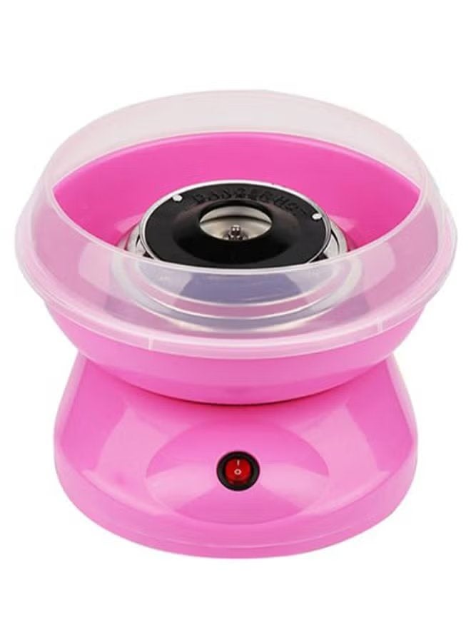 JAJEEK Household Cartoon Cotton Candy Machine Electric DIY Candy Floss Maker for Home Party Birthday Kids Dessert Maker Easy One-Touch Operation with Splash Cover Pink/Clear Model UATS-3326 - Image 2