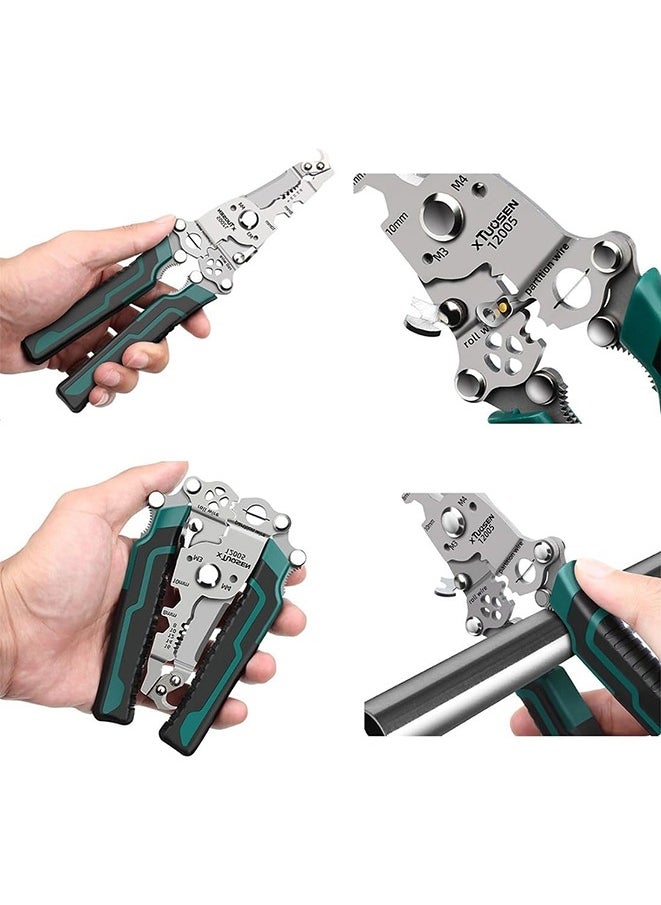 Generic - 18 in 1 Foldable Wire Stripper,0.08mm-1.6mm Wire Stripper Crimper Pliers for Cutting Stripping Shearing - Image 1