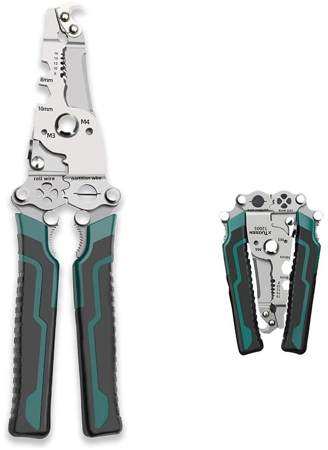 Generic - 18 in 1 Foldable Wire Stripper,0.08mm-1.6mm Wire Stripper Crimper Pliers for Cutting Stripping Shearing - Image 1