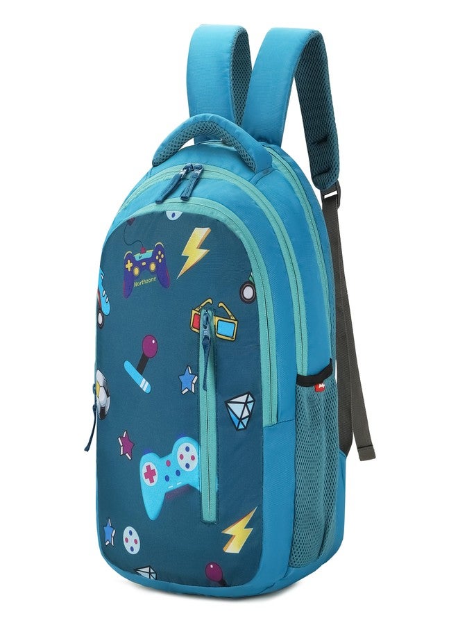 NORTH ZONE Printed Backpack for Kids, 28 cm x 20 cm x 12 cm, Blue - Image 5