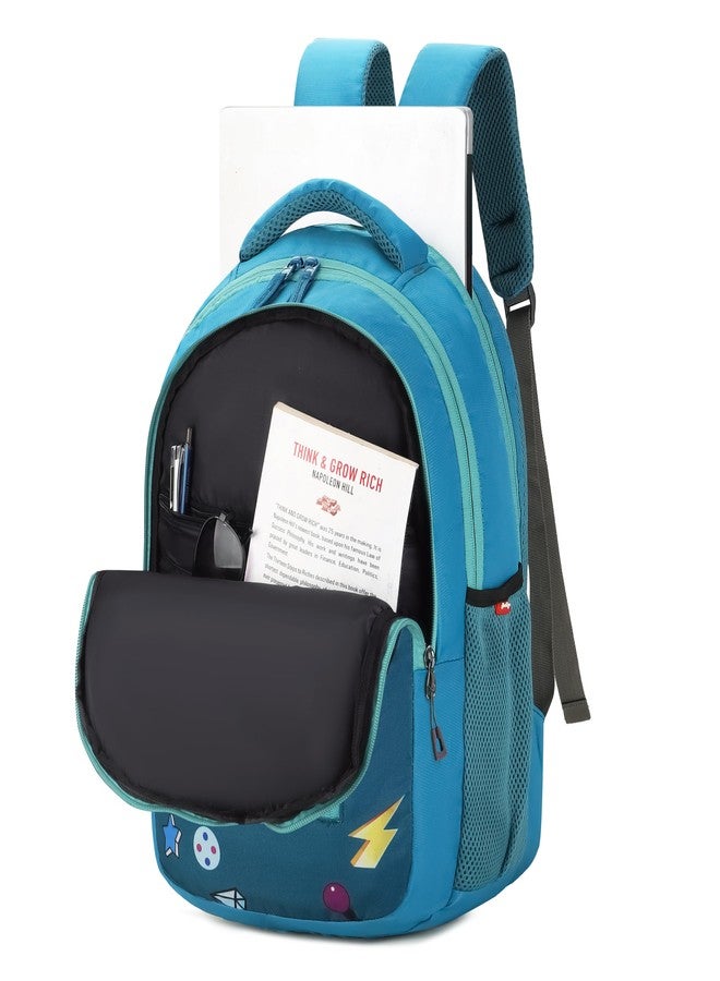NORTH ZONE Printed Backpack for Kids, 28 cm x 20 cm x 12 cm, Blue - Image 3