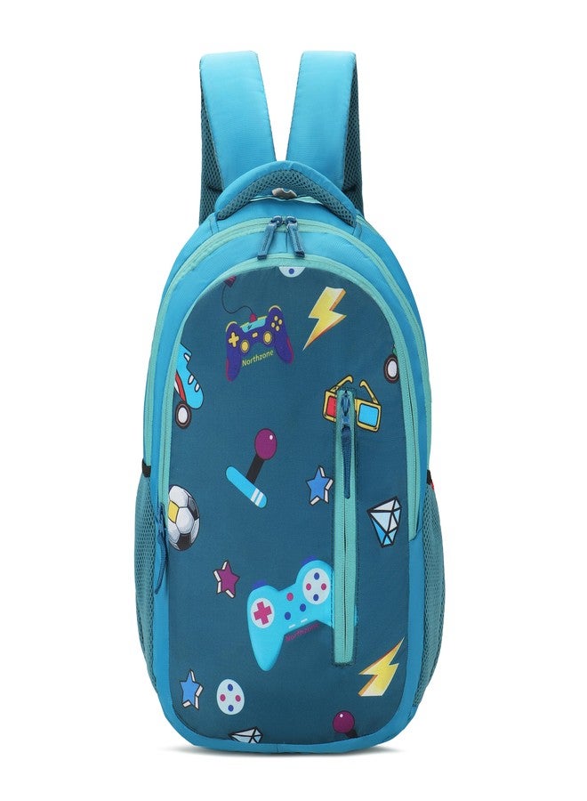 NORTH ZONE Printed Backpack for Kids, 28 cm x 20 cm x 12 cm, Blue - Image 2