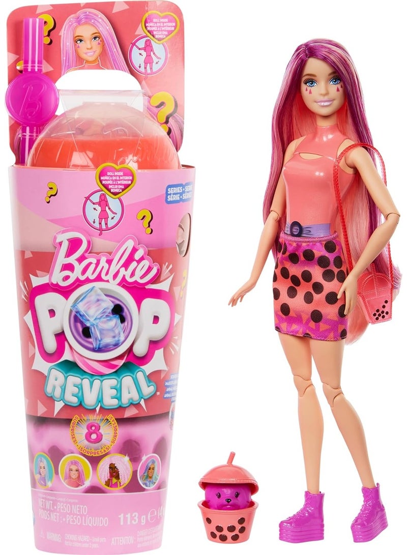 Barbie Pop Reveal Juicy Bubble Tea Series - Mango Mochi Doll - Image 1