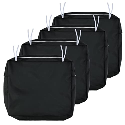 NettyPro Outdoor Cushion Slipcovers Waterproof 4 Pack Patio Chair Seat Cushion Covers with Zipper and Tie, 20 x 18 x 4 - Image 1