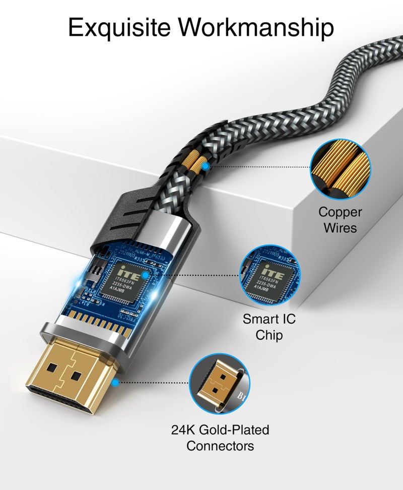 BlueRigger HDMI Male to DisplayPort Female Adapter, 4K HDMI to DisplayPort Connector HDMI in to DP Cable Out for Xbox One/360/PS4/PS5/Mac Mini, PC to Monitor - Image 3