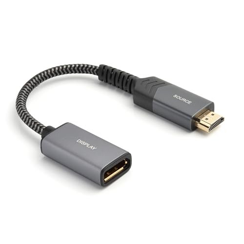 BlueRigger HDMI Male to DisplayPort Female Adapter, 4K HDMI to DisplayPort Connector HDMI in to DP Cable Out for Xbox One/360/PS4/PS5/Mac Mini, PC to Monitor - Image 1