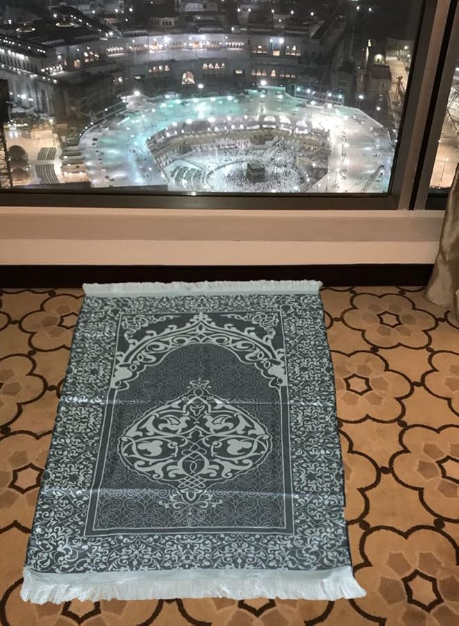 erorex Islamic Prayer Mat Set High Quality Rug And Decorative Rosary With Beautifull Pouch Ideal For Home Traveling At Office At Work For Ramadan Eid Etc Best Gift Idea Prayer Carpet Tasbih And Bag  - Image 2