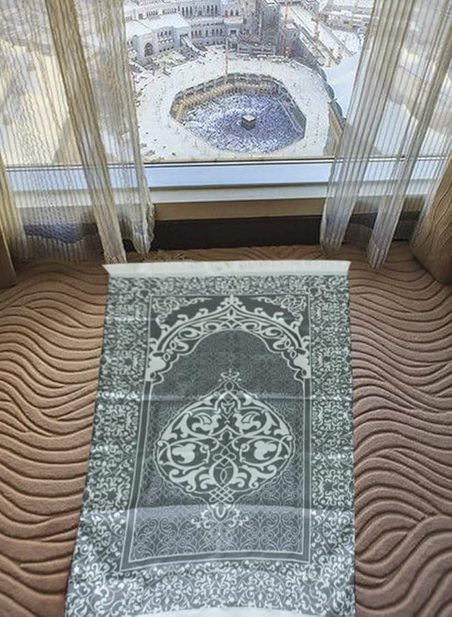 erorex Islamic Prayer Mat Set High Quality Rug And Decorative Rosary With Beautifull Pouch Ideal For Home Traveling At Office At Work For Ramadan Eid Etc Best Gift Idea Prayer Carpet Tasbih And Bag  - Image 5