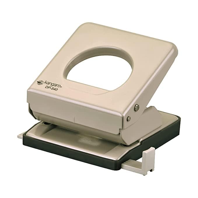 Kangaro Desk Essentials DP-540 2 Hole Metal Medium Paper Punch | Removable Chip Tray | 25 Sheets Capacity | Office Essentials | Pack of 1 | Color May Vary - Image 2