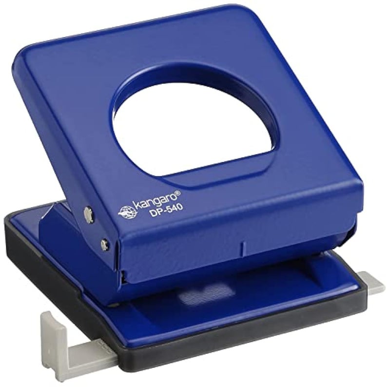 Kangaro Desk Essentials DP-540 2 Hole Metal Medium Paper Punch | Removable Chip Tray | 25 Sheets Capacity | Office Essentials | Pack of 1 | Color May Vary - Image 4