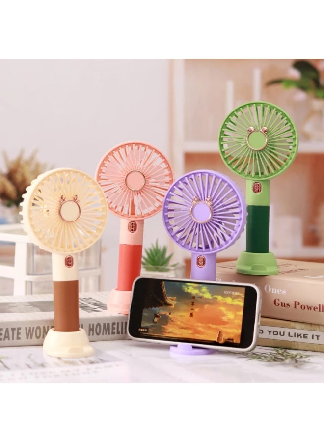 مروحة يد محمولة قابلة لإعادة الشحن USB – تصميم أنيق وألوان متعددة  - Image 4