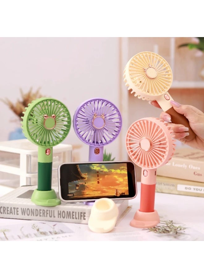 مروحة يد محمولة قابلة لإعادة الشحن USB – تصميم أنيق وألوان متعددة  - Image 2