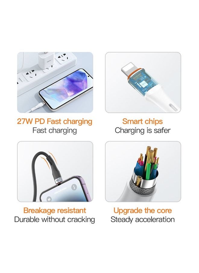 Totu TOTU CB-2 Series USB-C / Type-C to USB-C / Type-C Aluminum Alloy Skin Feel Data Cable, Length:1m(White)  - Image 5