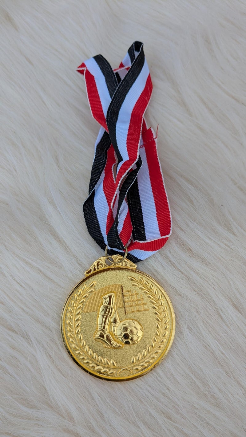 Metal Sports Medal Football Medal for Sports Performance Big Size 7cm with Ribbon Multi Shape - Image 5