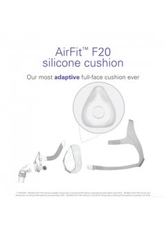 ResMed AirFit F20 Cushion - Full Face Mask Cushion Replacement -Covers Nose and Mouth - Large - pzsku/Z6AE3E0DD272BF4CFEA05Z/45/_/1728157065/a4717f9f-a5ff-409c-a4fc-d150fb3ecfcf