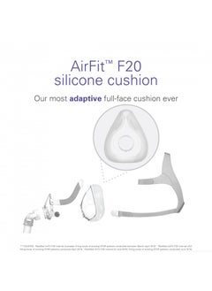 Resmed ResMed AirFit F20 Cushion - Full Face Mask Cushion Replacement -Covers Nose and Mouth - Large  - Image 4