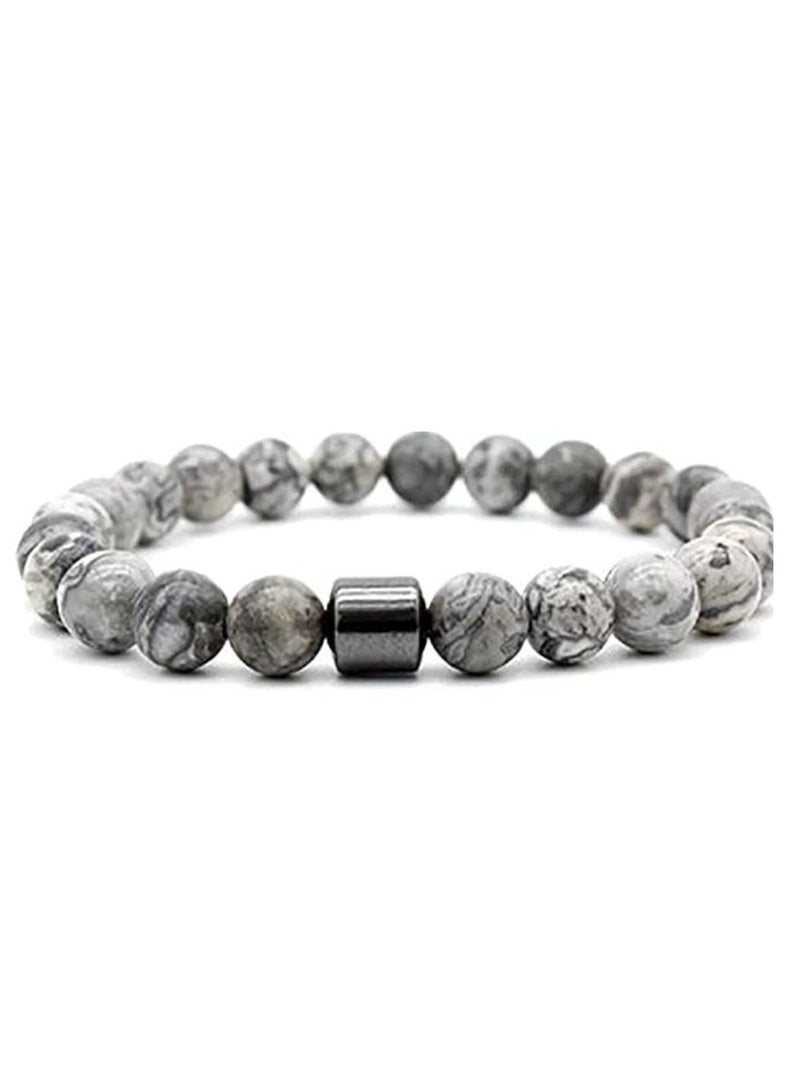 Magnetic Hematite Map Stone Bracelets Natural Stones Beads Bracelets - Image 1