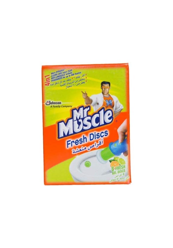 Mr. Muscle Fresh Discs Drain Cleaner, Lemon Scent, 38g