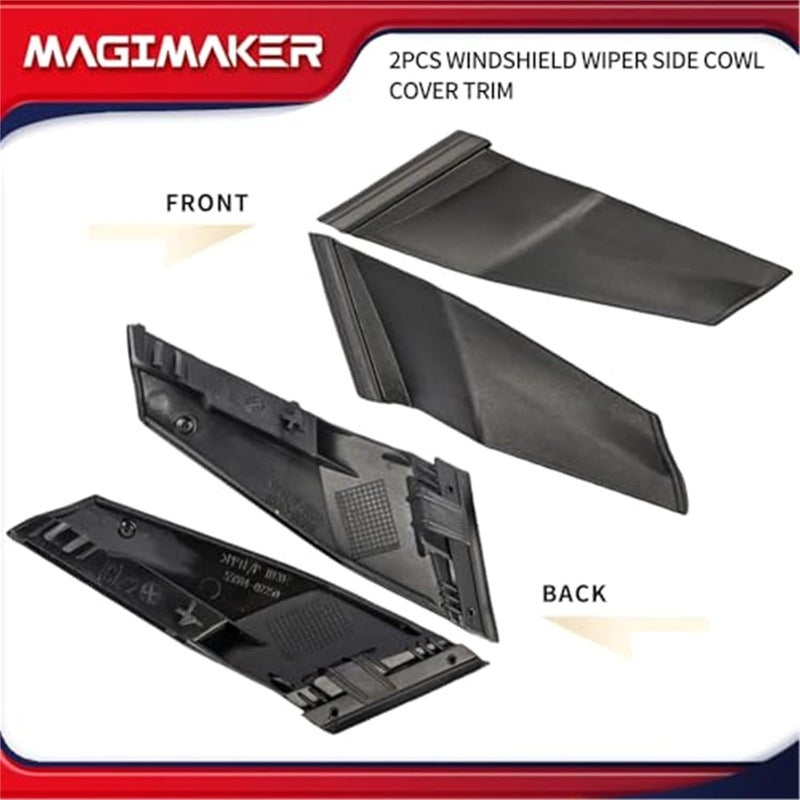 Wivplex Windshield Wiper Side Cowl Cover Trim for Toyota Corolla - Image 3