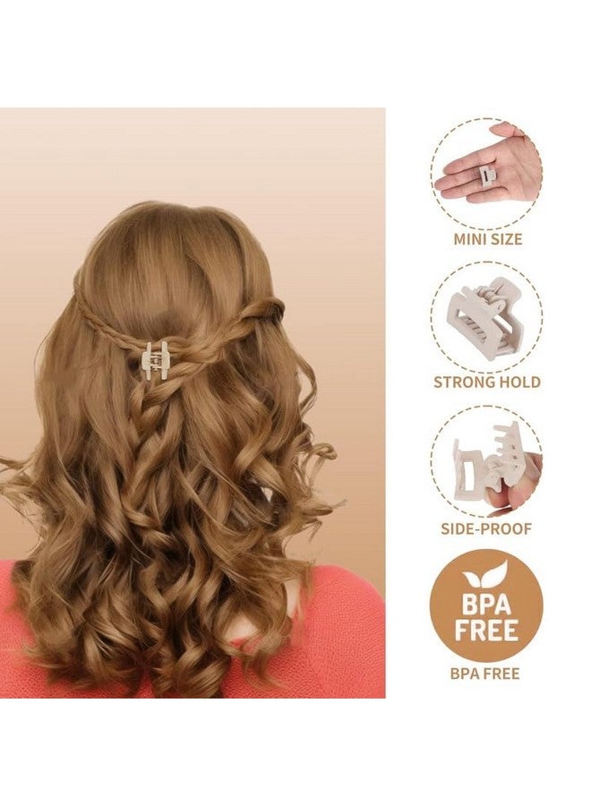FAMEZA 12 PCS PREMIUM Small Hair Claw Clips for Women Girls,12 Pcs Mini Tiny Hair Claw Clips for Thin/Thick/Medium/Fine Hair,0.9 Inch Little Cute Hair Jaw Clips Clamps Matte Rectangle Nonslip - Image 2