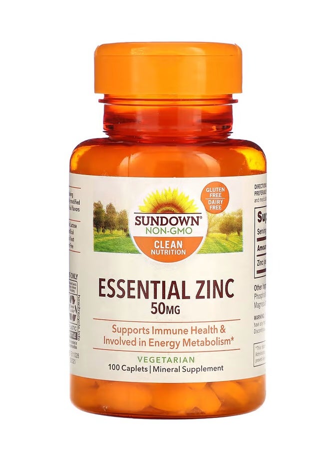 Sundown - Sundown Zinc 50mg High Potency (100 Caplets) - Image 1