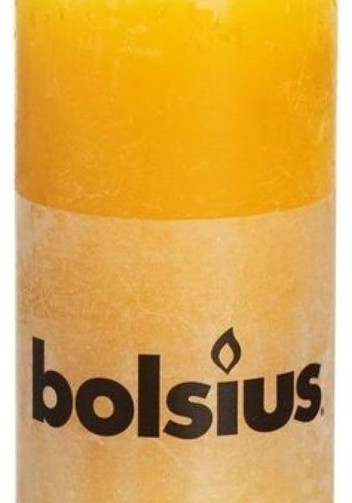 Bolsius Rustic Pillar Candle - Ocher Yellow