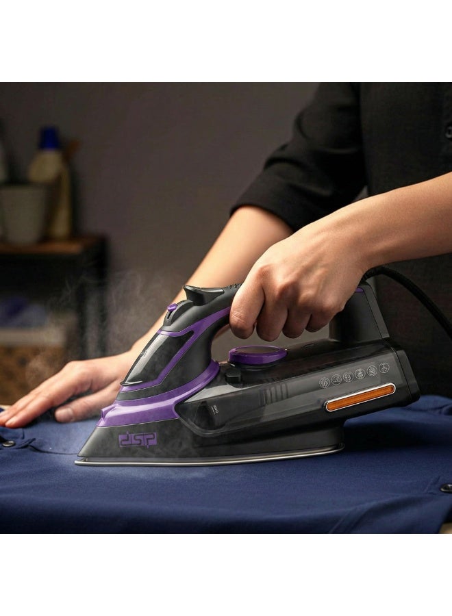 DSP Electric Steam Iron with Self-Cleaning Ceramic Soleplate – 2000W – KD1004 - Image 4
