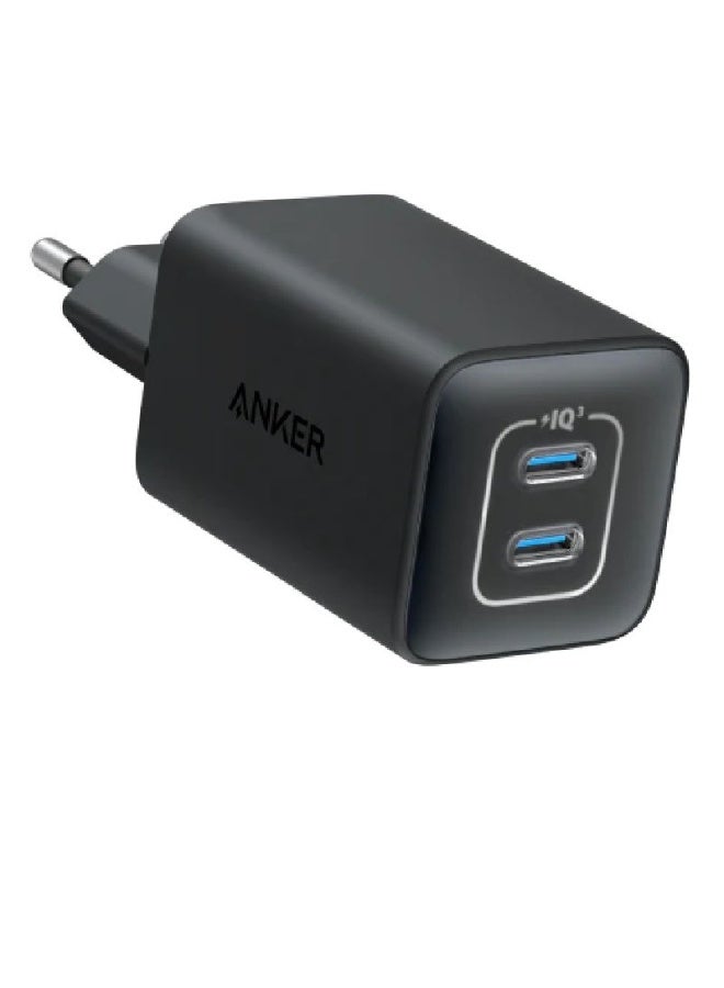 أنكر 523 شاحن حائط USB-C، 47W، منفذين، A2039L11 - أسود - Image 1