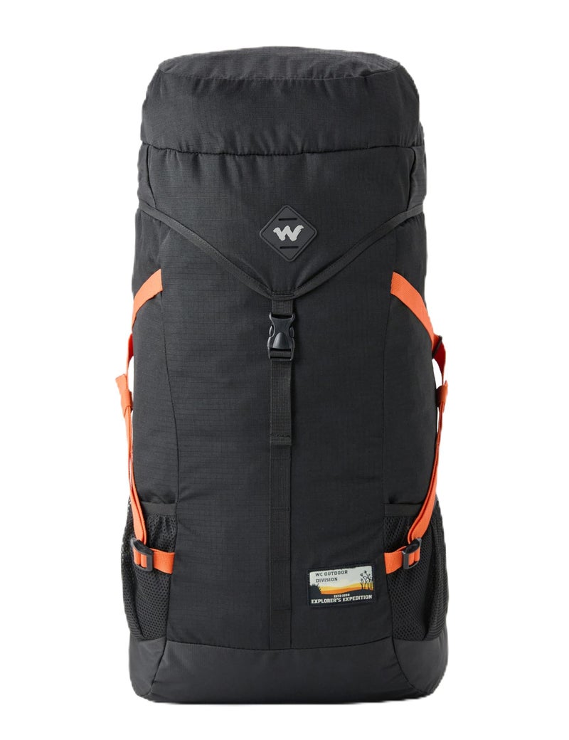 Wildcraft Polyester Rucksack for Men & Women â€“ Expedition RSK 45 Backpack | Unisex Durable Lightweight & Stylish â€“ Perfect for Travel Trekking and Work (Black) - Image 1
