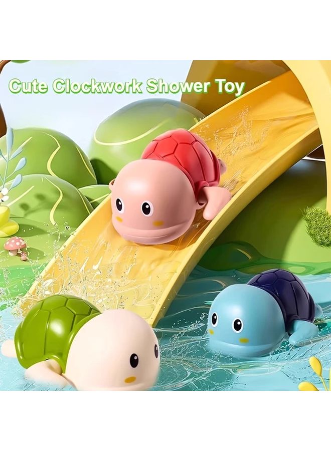 سلحفاة حمراء لعبة رش المياه بلف آلية لعبة استحمام بلاستيكية للمرح في حوض السباحة والاستحمام - Image 2