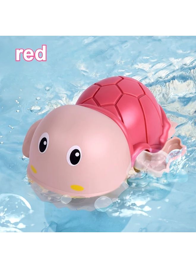 سلحفاة حمراء لعبة رش المياه بلف آلية لعبة استحمام بلاستيكية للمرح في حوض السباحة والاستحمام - Image 1