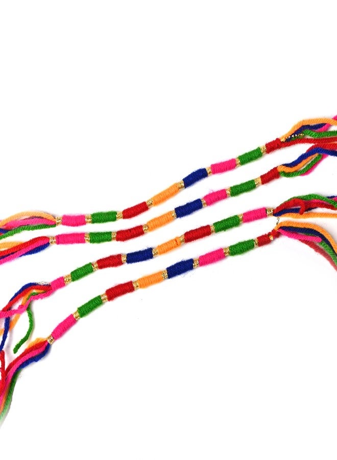 IGH Set of 5 Rakhi for Brother, Bhai, Bhabhi, Bhaiya, Bro, Sister, Bhatija Rakhi Threads on Rakshabandhan Designer Rakhee Bracelet - Multicolor (5 Thread Rakhi, Greeting Card) - Image 1