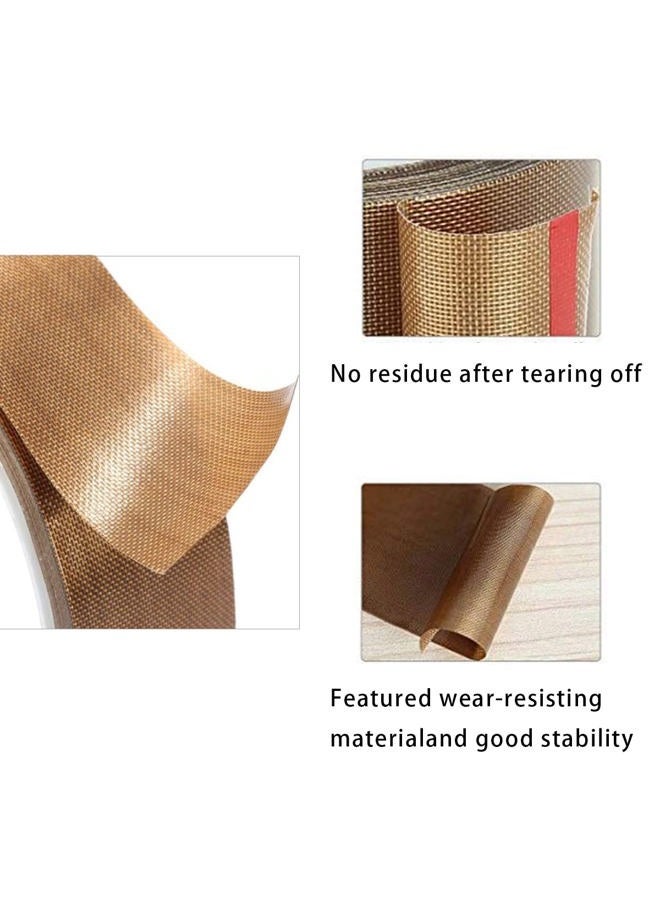 FRIGIIRE PTFE Telfon Tape high Temperature Tape Welding Sealing Tape for Vacuum Sealer Machine(Brown, 50mm x 11yards(33feet) x 0.18mm) - Image 4