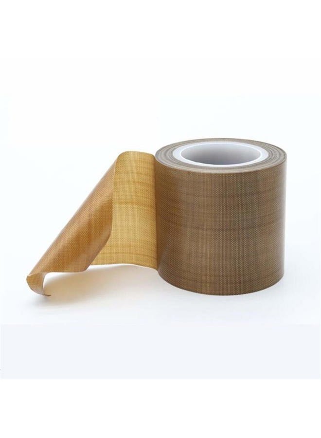 FRIGIIRE PTFE Telfon Tape high Temperature Tape Welding Sealing Tape for Vacuum Sealer Machine(Brown, 50mm x 11yards(33feet) x 0.18mm) - Image 1